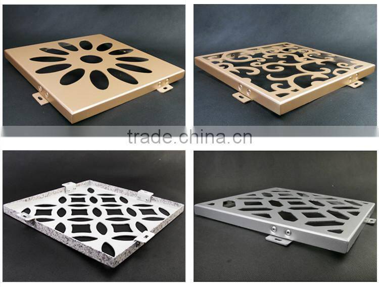 Excellent corrosion resistance 300x300mm high quality carved aluminum panel footbridge