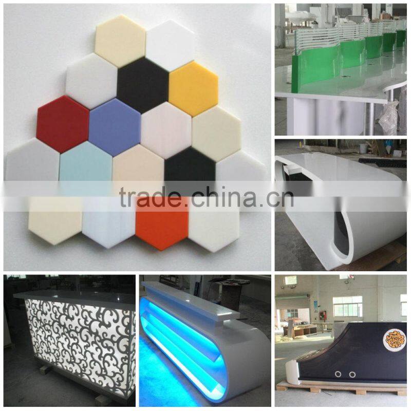 Fashionable modern indoor office design faux stone/solid surface executive office desk