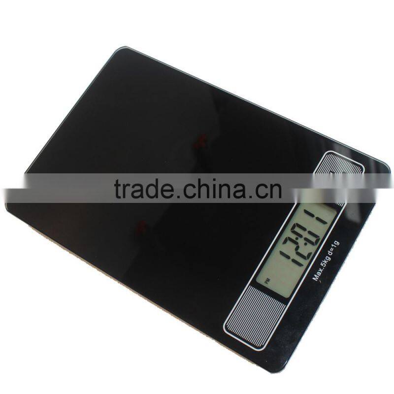 5kg/1g Digital Food kitchen scale with Touch panel and time display function