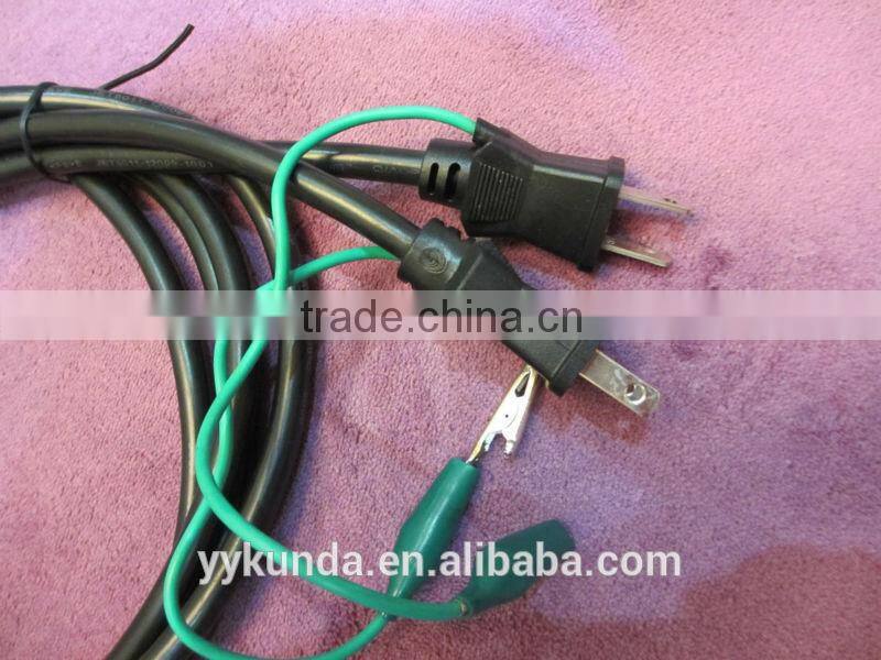 PSE JET approval with ground green wire for Japanese power cord