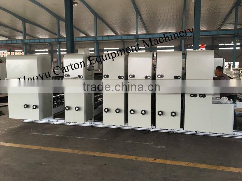 High speed automatic carton box flexo printer slotter die cutter machine