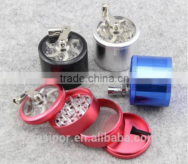 Top selling Handle dry herb grinder Strong magnet dry herb grinder