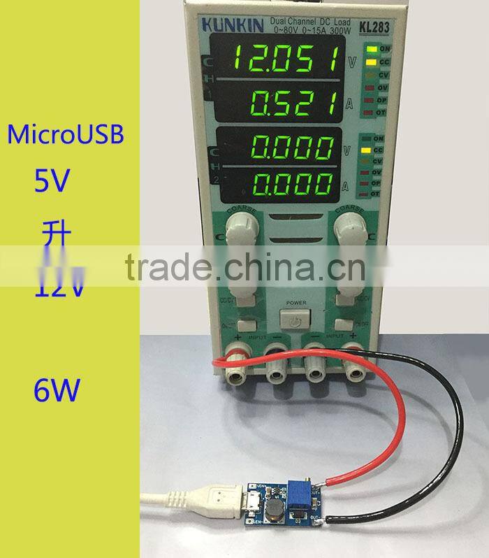 5v 6v 9v step up to 12v 15v 18v 24v dc dc voltage regulator micro usb input 1000mA 2Amax power converter