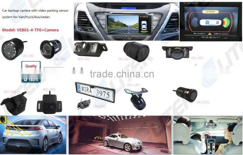 Ultrasonic radar detector with car night vision reverse camera DC12V for BMW