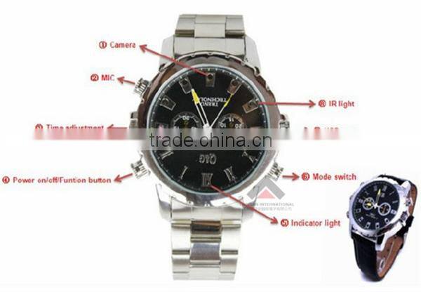 Waterproof IR 1080P Night Vision Wrist Watch Hidden Camera