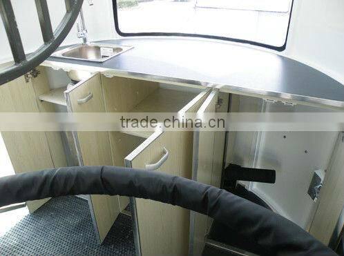 2 horse straight load deluxe horse float made in shandong