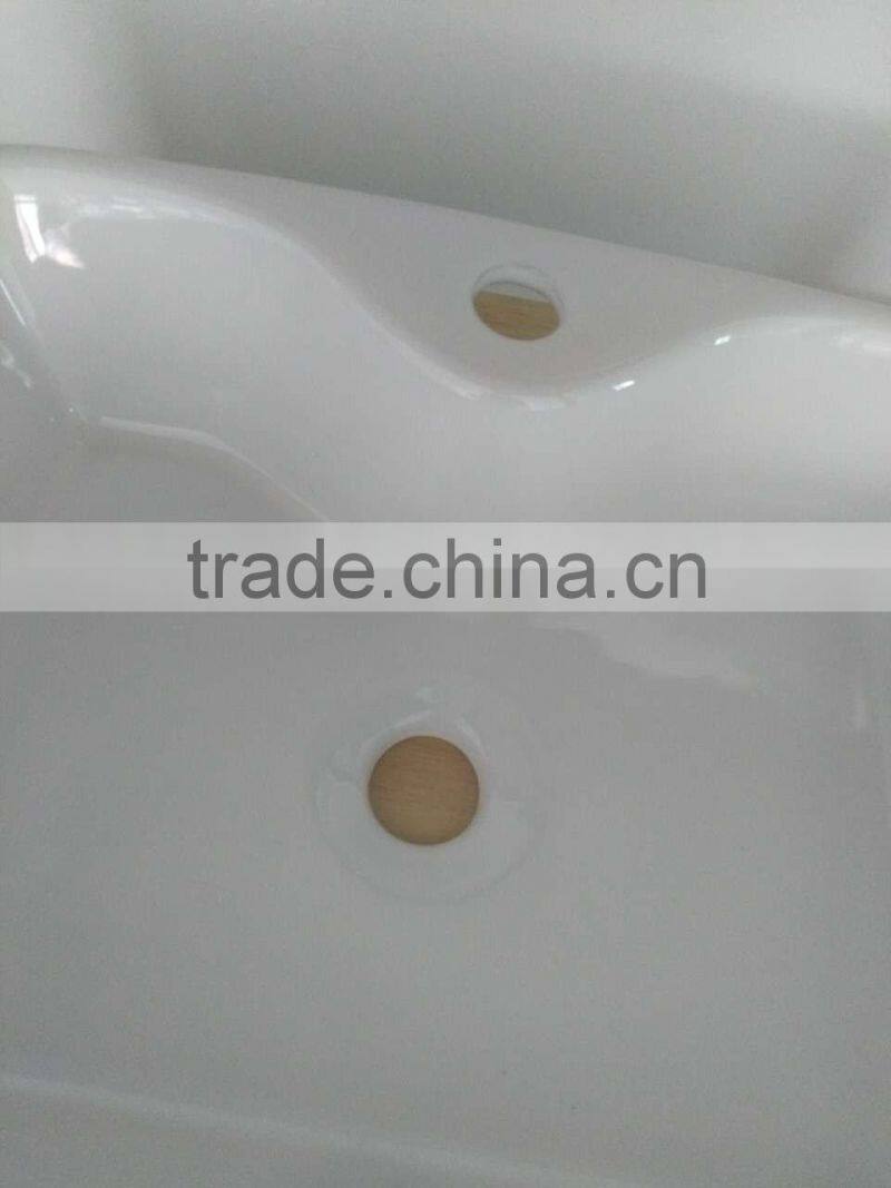 new desigh squre ceramic basin bathroom white square single hole art basin hot sale cheap price wash basin YB007