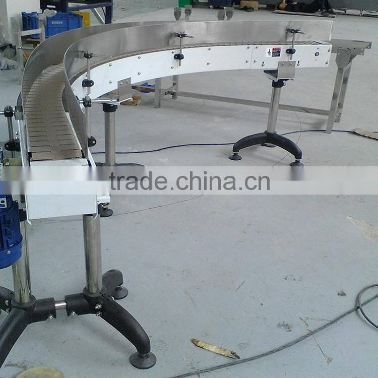 customized stainless steel side plate slat chain conveyor