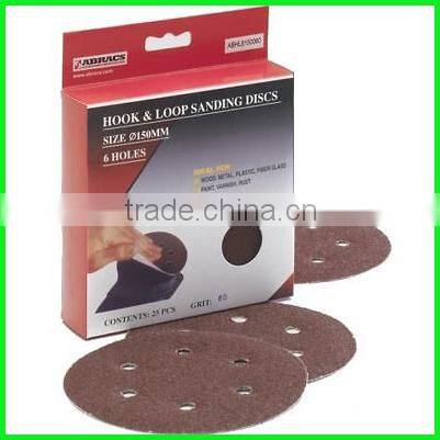 Hot selling aluminium oxide abrasive sanding disc with holes
