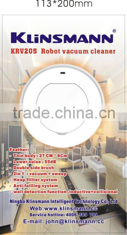 2013 Newest low noise double side brush robot vacuum cleaner, floor cleaning rmachine
