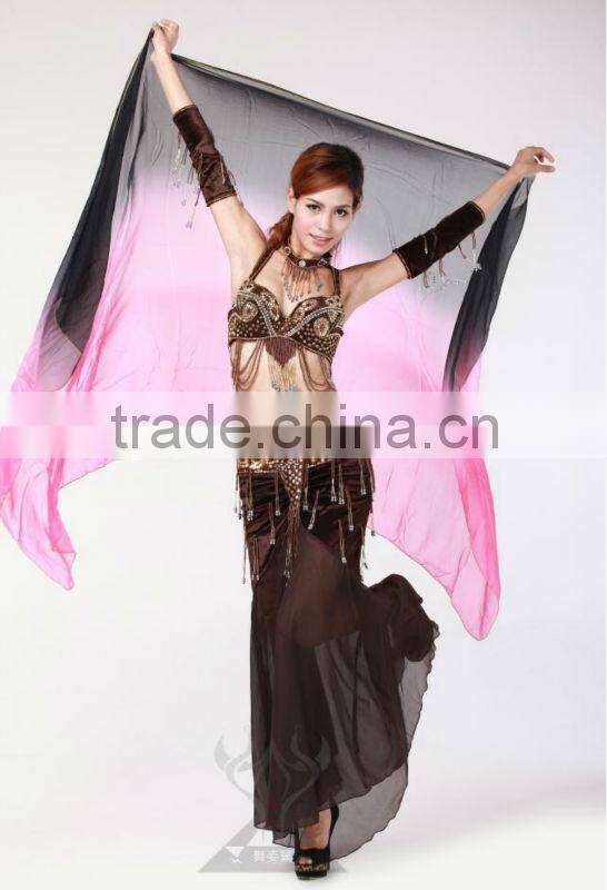 New Tribal Sexy India Belly Dance Fan Veil,Belly Dance Costumes Scarf, Performance Veil (SJ003-1)