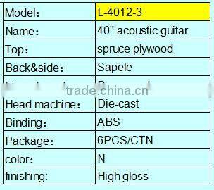 OEM chinese guitar sapele acoustic electric guitar L-4012-3
