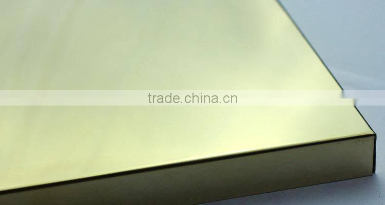 Colourful 304 mirror finish bronze hairline stainless steel sheet