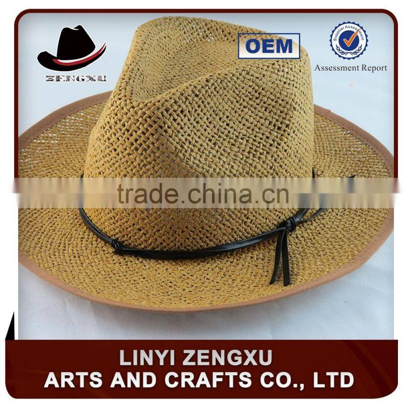 New fashion paper straw man hats panama hat cheap