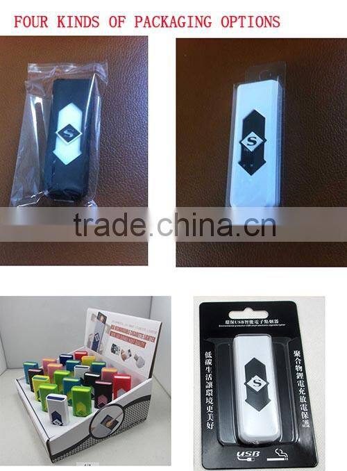 Portable Electronic USB Rechargeable Lighter Flameless Superman Cigar Cigarette Lighter Silent Windproof No Gas Gadget Case