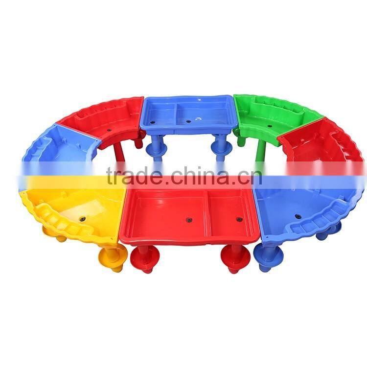 Durable outdoor indoor child care center plastic toy play sandbox child
