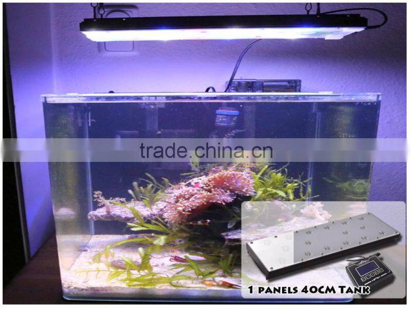 wifi light 40cm/15inch/40W dimmable programmable Led aquarium light with turning-p controller,sunrise sunset lunar cycle