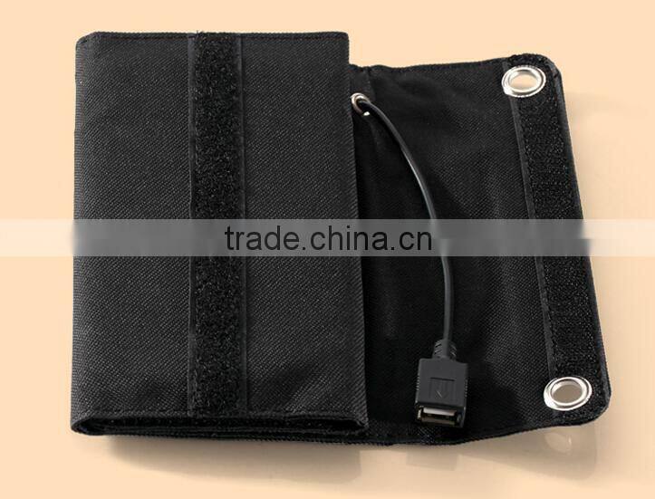 High Efficient 5W Foldable Solar Panel & Battery Charger