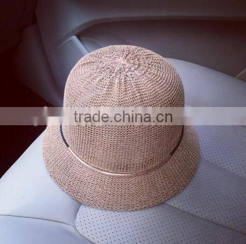 2016 wholesale latest design summer hollow out sun hat Europe market hot sale original straw cowboy hat