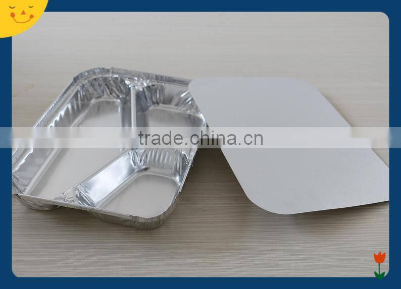 Disposable aluminum container for food packaging