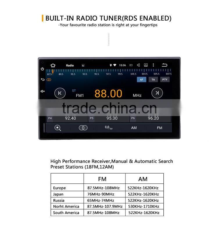 7 Inch Car network audio playing gps multimedia navigator dvd price for universal