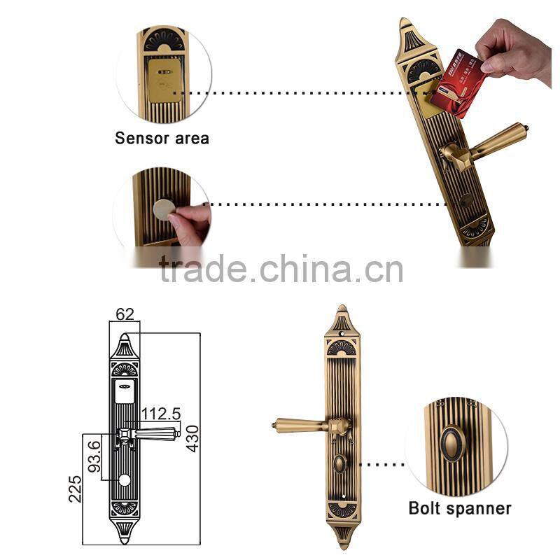 biometric hotel door lock,proximity card hotel door handle lock for hotel