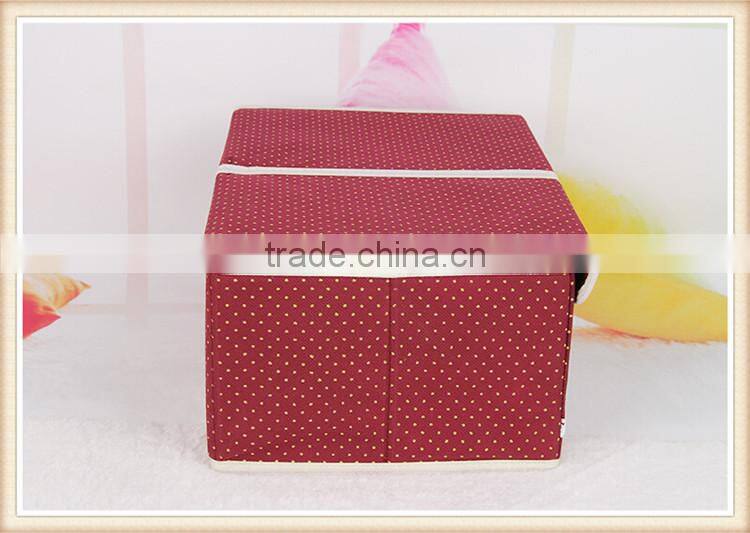 Two lids non-woven storage box with division inside