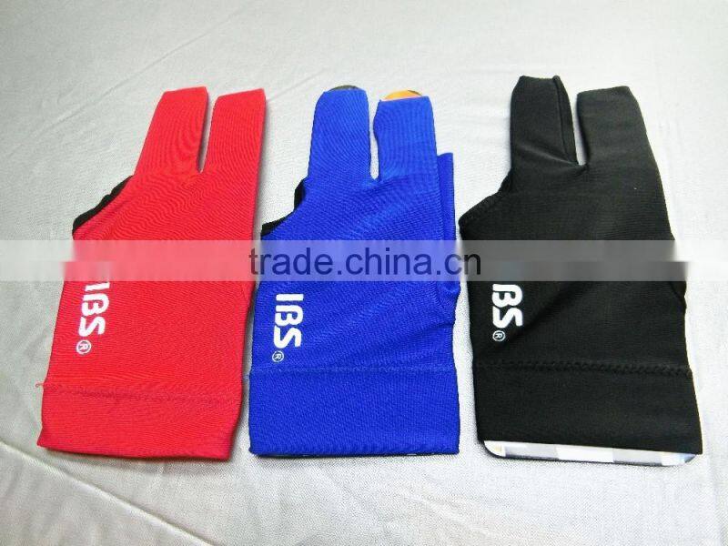 New arrival billiard snooker glove pool left hand open three finger glove
