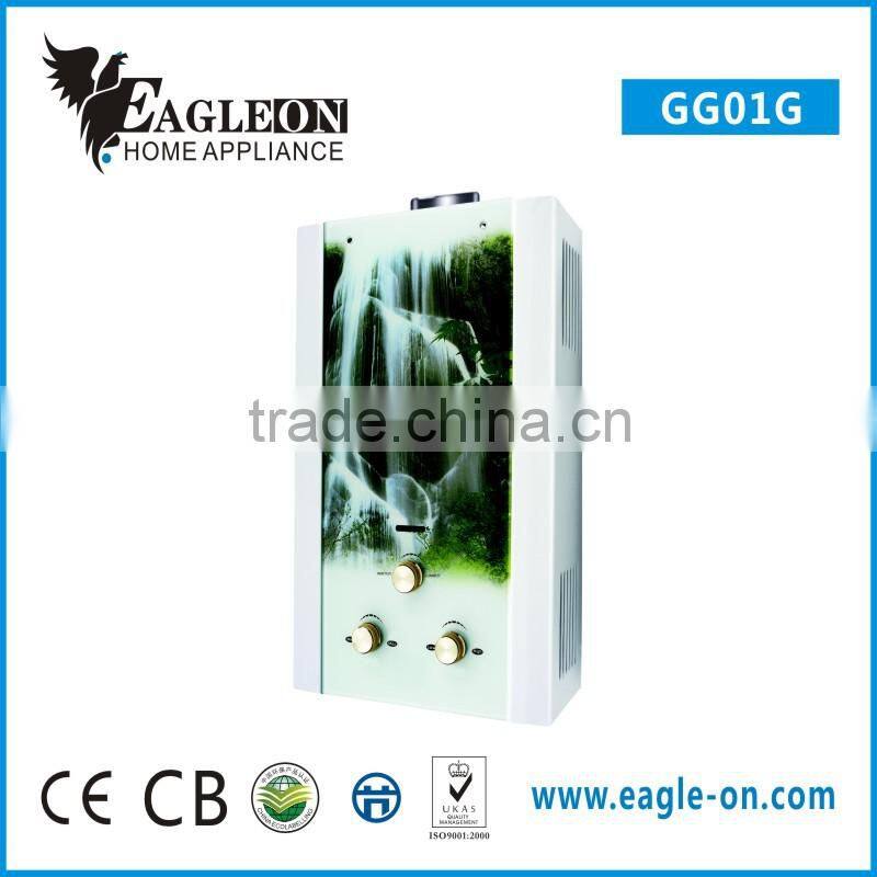 Hot water gas Geyser 6L/8L/10L/12L/14L/16L/18L/20L Tempered glass Portable Instant Flue type Gas Water Heater GG01G