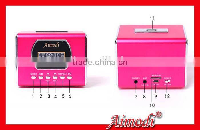 2015 hot new products rechargeable protable digital speaker with tf card function