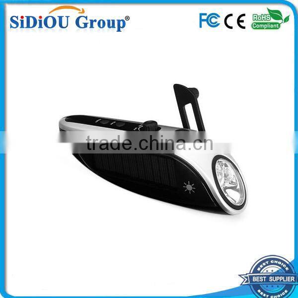 rechargeable solar plastic flashlights