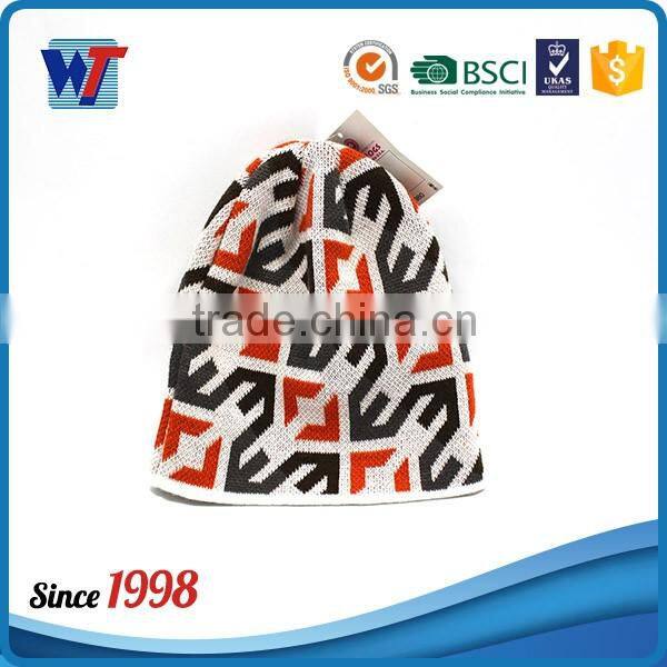 Wholesale promotional winter knit hat applique lovely girl beanie hat