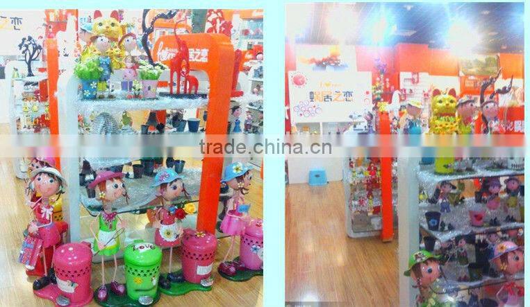 Handmade Garden Metal Doll Metal Fairy with flower pot