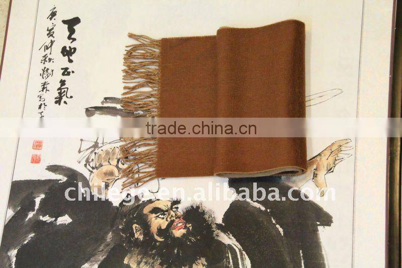 winter lovers long wool scarf with tassel woolen plain scarf