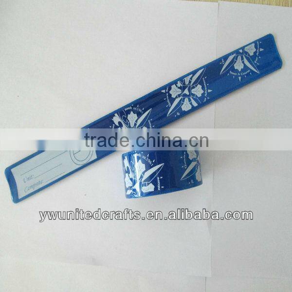 custom silk screen print/offset printing slap bracelet, slap armband