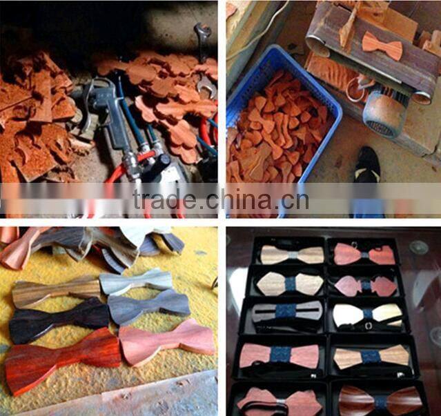 men Bamboo bow tie wholesale matts triangle plaid shape gentleman bow tie