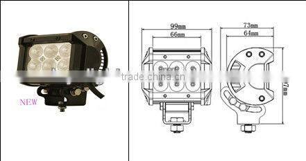 Double row 4inch 18w 4X4 offroad led light bar