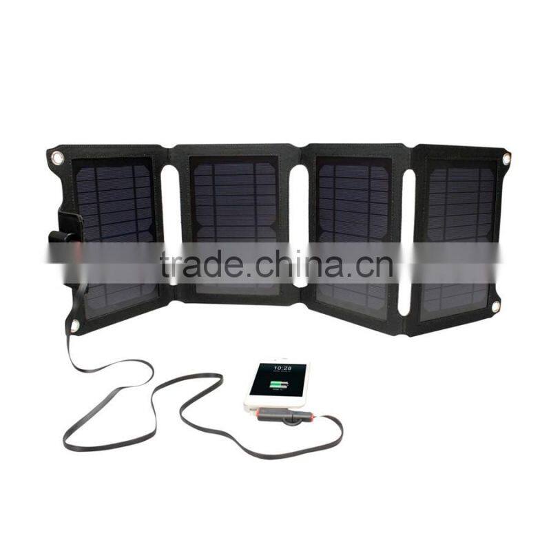 18W foldable solar panel charger with output USB for mobile phone outdoor use