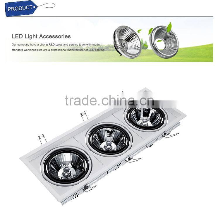recessed0.5mm cold rolled sheet ceiling 3*15w/3*12w /ar111 dimmable led lamp