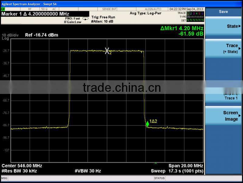 ASI in DVB-T2 Rf out digital DVB-T2 modulator