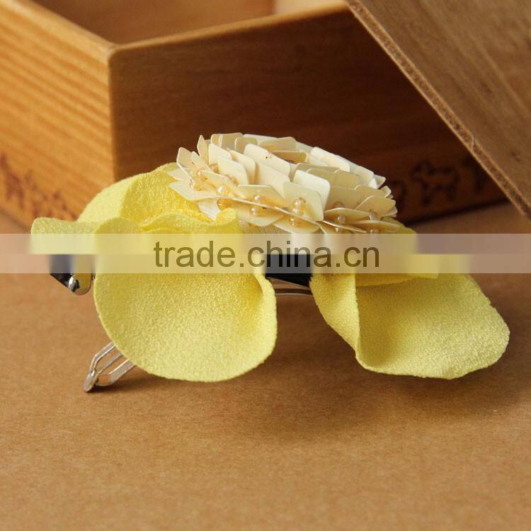 MYLOVE high quality yellow flower hairpins brand hair accessory