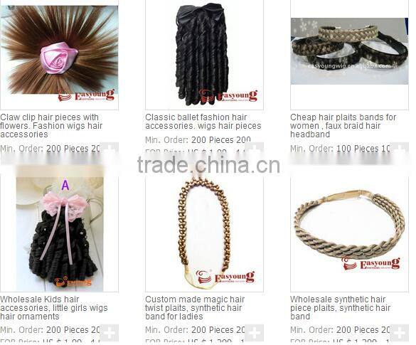 Magic twist hair plaits, synthetic headband braids