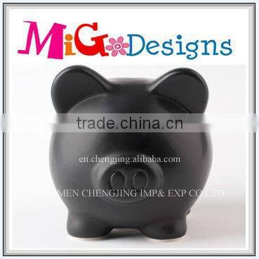 China Supplier Black Animal Saving Coin Bank For Gift