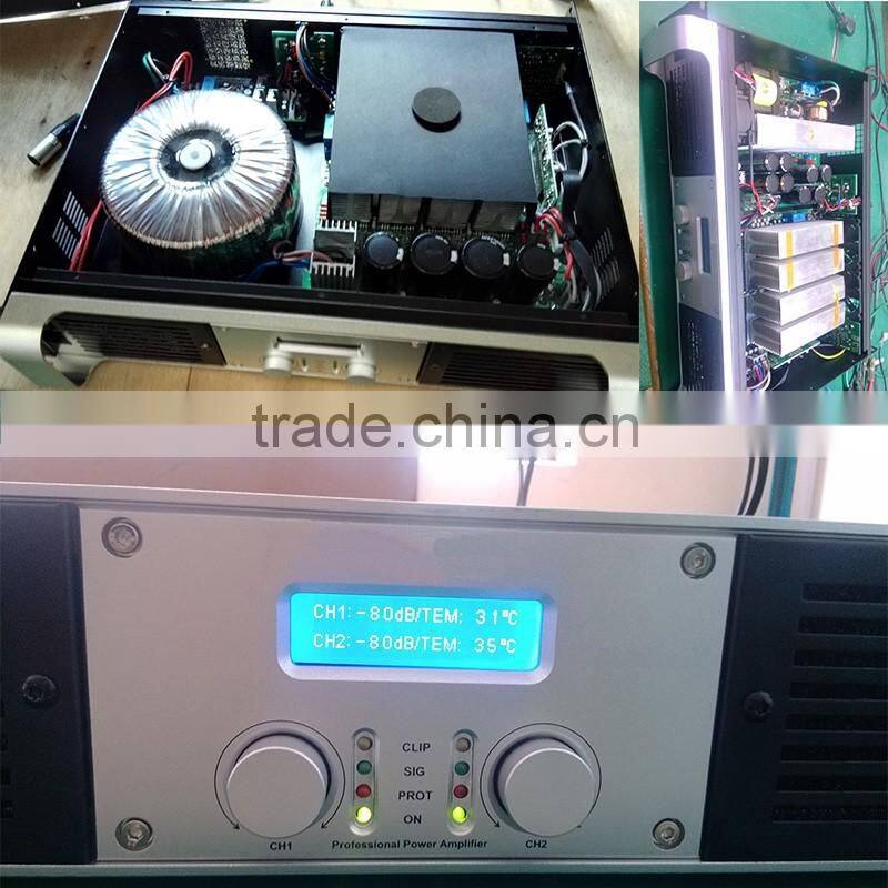 LCD-2300 powavesound speaker amplifier LCD series 300w digital amplifier lcd screen monitor in side