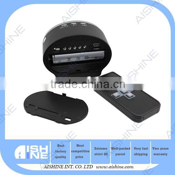 High quality smart home security Hidden Spy Button Camera Clock Wifi App Control