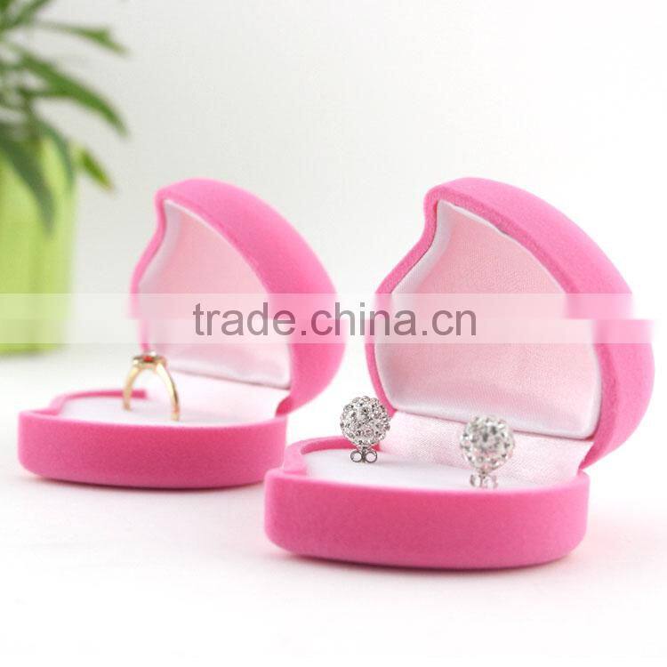 Rose Design Cheap High Quality Velvet Ring Case