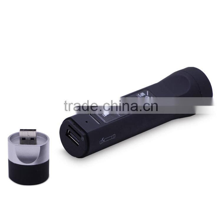 2015 multifunction 2200MAH power bank with torch,FM and MP3