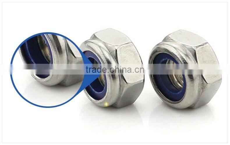 304 stainless steel lock nut/304 stainless steel nylon nut/a2-70 nylon nut