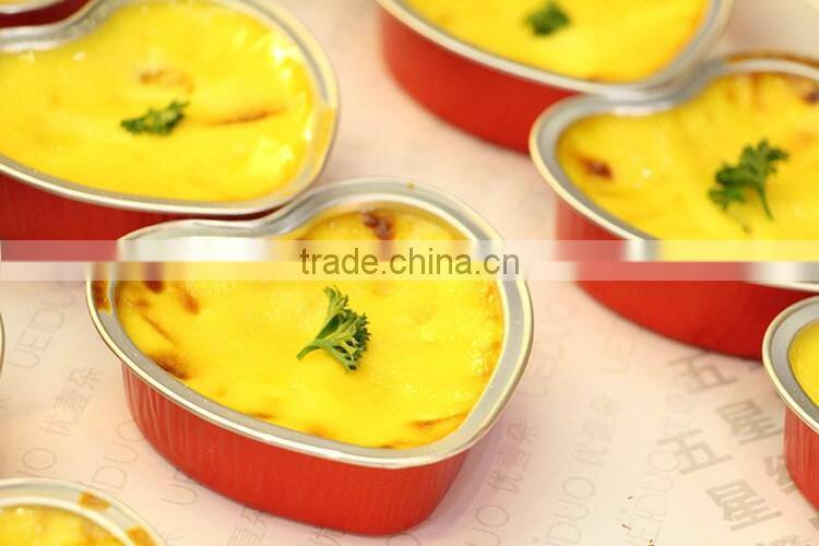 Aluminum foil Heart Shape household or bakery use egg tart mold