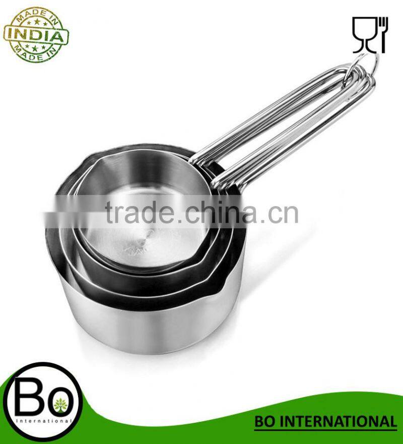 Commercial Quality Stainless Steel 4pcs Measuring Cups and Spoons Combo Set
